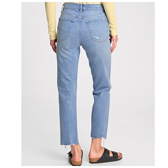 ❤️ GAP Cheeky Jeans size 14 High-Rise Raw-Hem Button-Fly Crop Jeans 14 NWTS-$80 - Picture 5 of 7